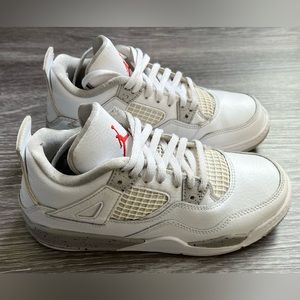 Nike Air Jordan 4 Retro “White Oreo” BQ7669-100 Ps Preschool Big Kids Size 1.5Y